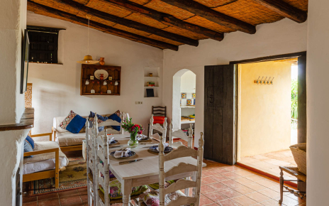 Doors to terrace and pool area